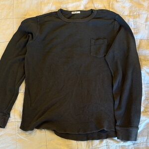Marine Layer long sleeve waffle shirt - L